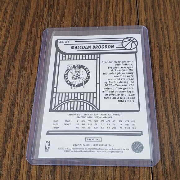 2022-23 NBA HOOPS Blue #54 Malcolm Brogdon Boston Celtics - Picture 3 of 4